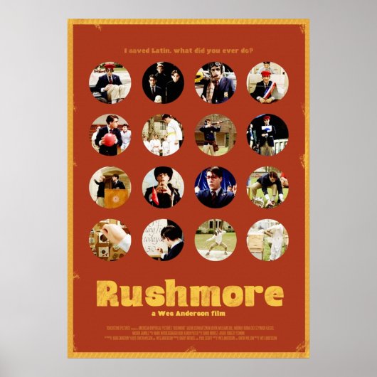 Rushmore met de vele gezichten van Max Fischer Poster (Voorkant)