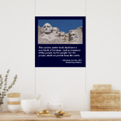 Rushmore-Poster met Gettysburg-adres koppelen Poster (Keuken)