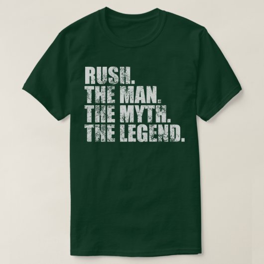 RushRush Achternaam Rush achternaam Rush achternaa T-shirt (Design voorkant)