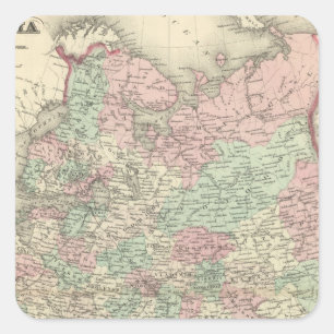 Rusland 11 vierkante sticker