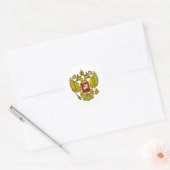 Rusland Crest Ronde Sticker (Envelop)
