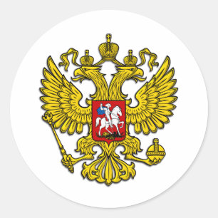 Rusland Crest Ronde Sticker