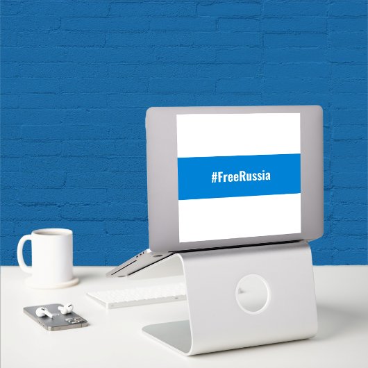 Rusland Democratisch Engels - Wit Blauw Wit Vlag Sticker