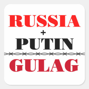Rusland en Poetin Vierkante Sticker