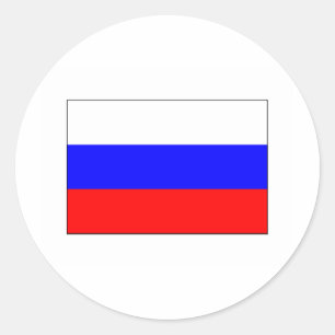 Rusland FLAG International Ronde Sticker