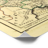 Rusland in Europa met grenzen Poster (Hoek)