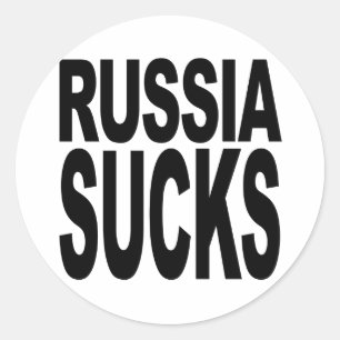 Rusland is klote ronde sticker