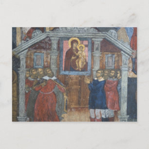Rusland, Jaroslavl, fresco in Kathedraal van St. Briefkaart