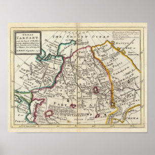 Rusland, Kazachstan, Azië Poster