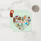 Rusland leek notitiekaartje (Voorkant / Achterkant in situ)