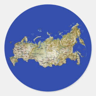 Rusland Map Sticker