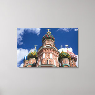 Rusland, Moskou, Rode Plein. St. Basil's 2 Canvas Afdruk