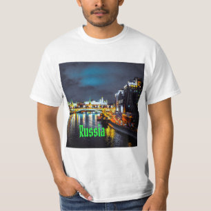 Rusland of de Russische Federatie Moskou 's nachts T-shirt
