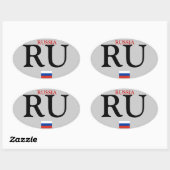 Rusland* Ovale Sticker (Vel)