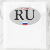 Rusland* Ovale Sticker (Tas)