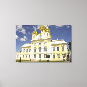 Rusland. Petrodvorets. Peterhof Paleis. Peter de 2 Canvas Afdruk