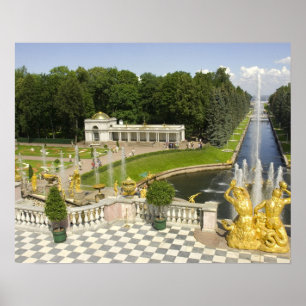 Rusland. Petrodvorets. Peterhof Paleis. Peter de Poster