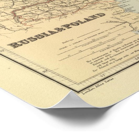 Rusland, Polen Poster (Hoek)