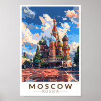 Rusland Rode Plein Reizen Kunst Vintage