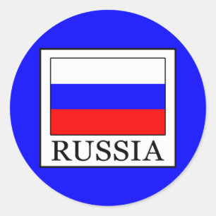 Rusland Ronde Sticker