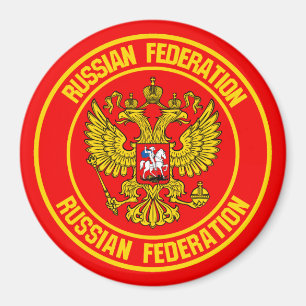 Rusland Round Emblem Magneet