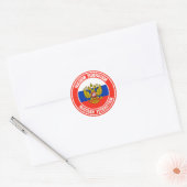 Rusland Round Emblem Ronde Sticker (Envelop)