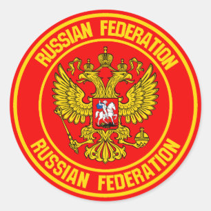 Rusland Round Emblem Ronde Sticker