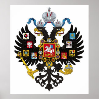 RUSLAND Russisch Rijk wapenschild Poster