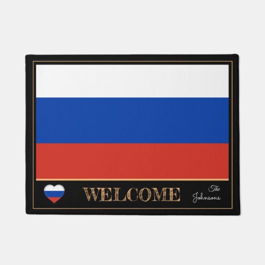 Rusland & Russische vlag matten/sport Welkom Deurmat (Voorkant)