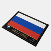 Rusland & Russische vlag matten/sport Welkom Deurmat (Schuin)