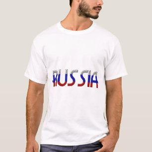 Rusland Russische vlag Typografie Elegant T-shirt