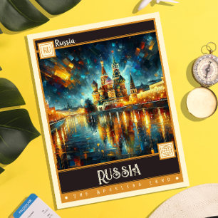 Rusland    schilderij briefkaart