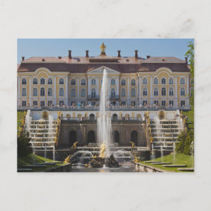 Rusland, Sint-Petersburg, Peterhof, Groot Paleis Briefkaart