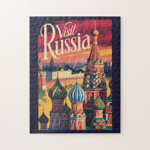 Rusland St. Basiliuskathedraal Illustratie Reizen Legpuzzel