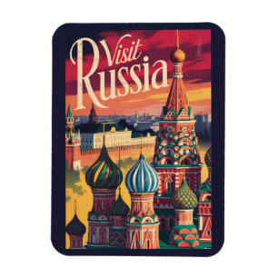 Rusland St. Basiliuskathedraal Illustratie Reizen Magneet