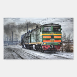 Rusland Trein Locomotief Rechthoekige Sticker