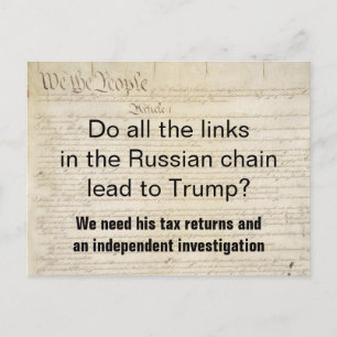 Rusland Trump belastingaangifte onderzoek Briefkaart