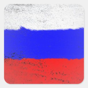 Rusland Vierkante Sticker