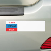Rusland zonder Poetin Bumpersticker (Op auto)