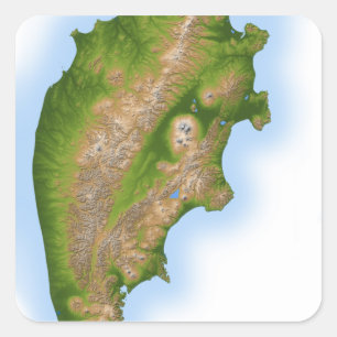 Ruslands Kamchatka-schiereiland Vierkante Sticker