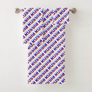 Ruslands Typografische Vlag Bad Handdoek
