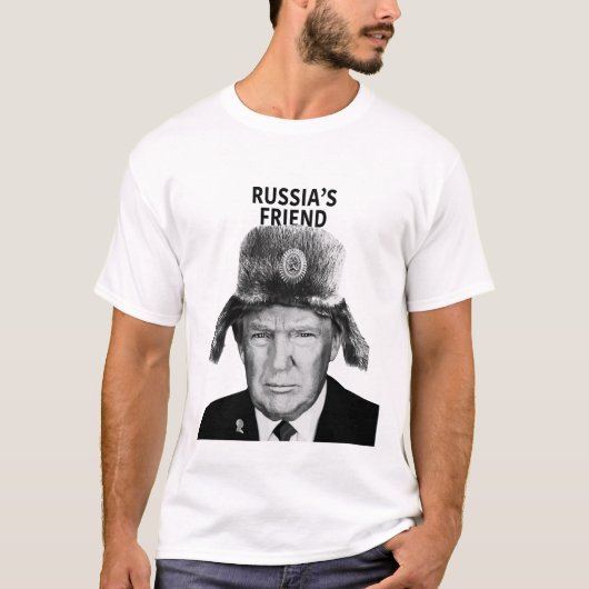 Rusland's vriendschappelijke Trump Rusland Poetin T-shirt (Voorkant)