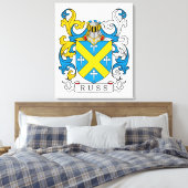 Russ Family Crest Canvas Afdruk (Insitu (Slaapkamer))