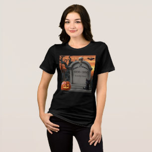 "Russ T Gates" Halloween Grafsteen Humor Tri-Blend Shirt