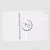 Russ Yeager Coaching Signature Logo Golfhanddoek (Horizontaal)