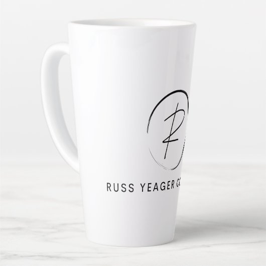 Russ Yeager Coaching Signature Logo Latte Mok (Linkerhoek)