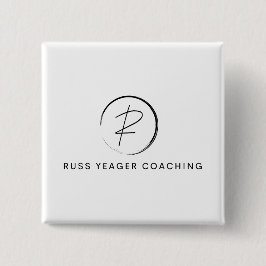 Russ Yeager Coaching Signature Logo Vierkante Button 5,1 Cm