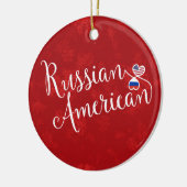 Russe Américain Coeurs drapeaux Décoration de vaca (Gauche)