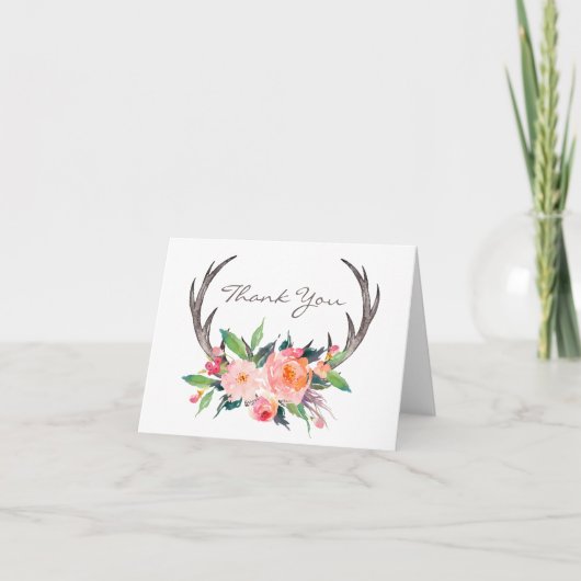 Russe Antlers Boho Floral Merci (Devant)