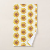 Russe Aquarelle Tournesol Motif Ferme (Serviette à main)